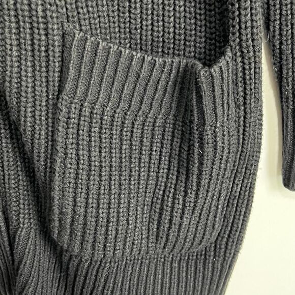 Michael Kors Black Button Up Hooded Sweater - Size L - Picture 12 of 14